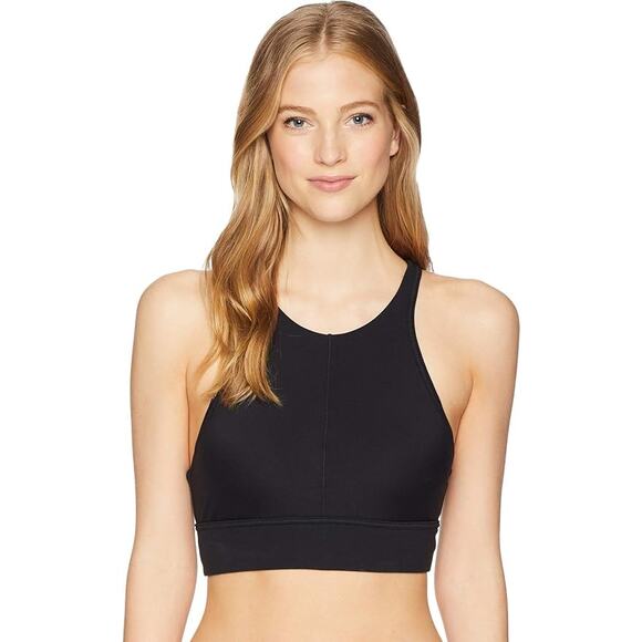PRANA Women's Itzel Sports Bra Size Small Solid Black - Picture 1 of 3